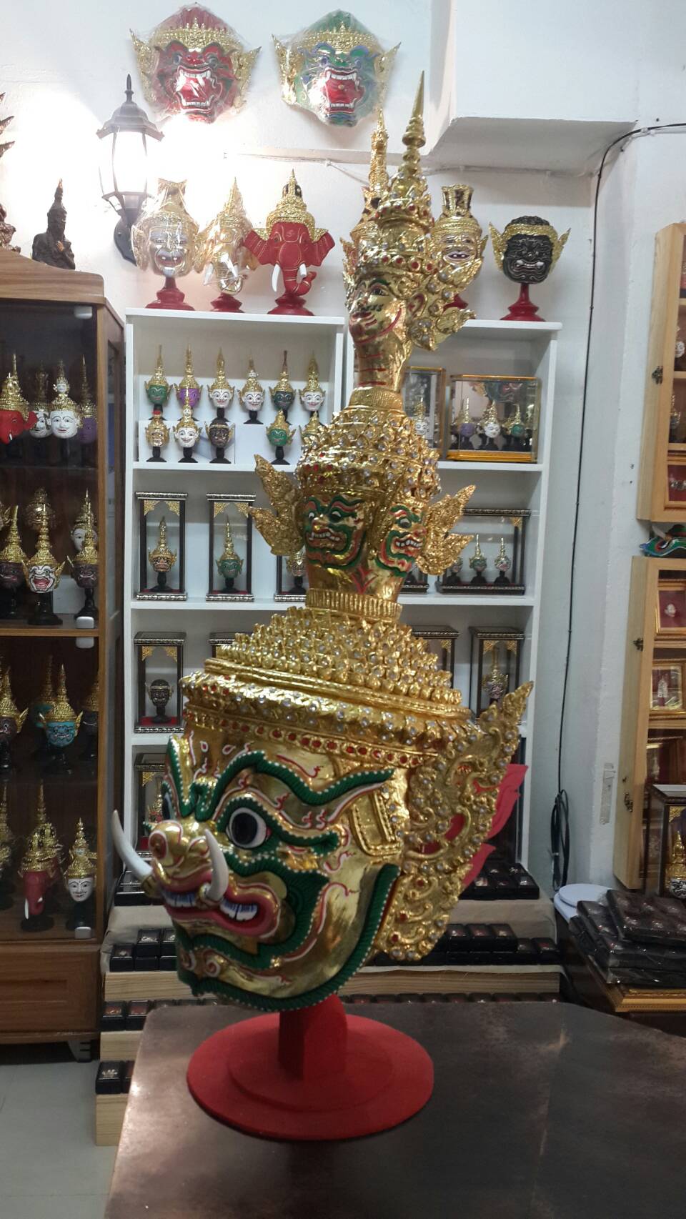 หัวโขน ทศกัณฐ์ (หน้าทอง) ขนาดสวมหัว