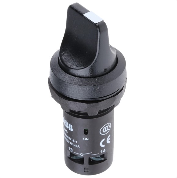 ซีเล็คเตอร์สวิตช์ ABB 2จังหวะ บิดค้าง 1NO Selector switches รู 22 mm