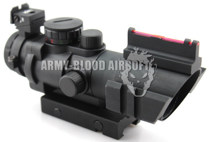 ACOG Style 4x32 Fixed Power Scope with Fiber Optic Tactical Sight and Weaver Slotsprev next