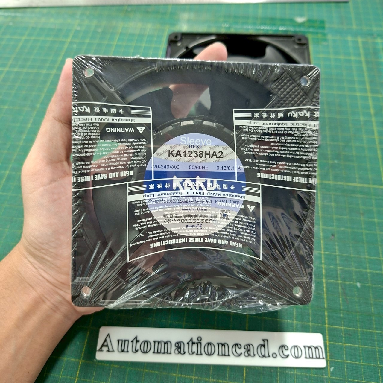 พัดลมระบายอากาศ KAKU ขนาด 4.5 นิ้ว 220VAC ลูกปืนแบบ Sleeve - KA1238HA2 Plug