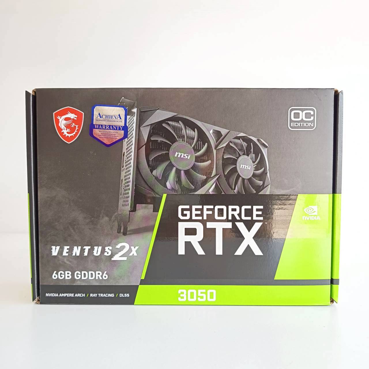 RTX 3050 MSI GDDR6 6GB 96bit ประกัน Achieva 01/05/2028