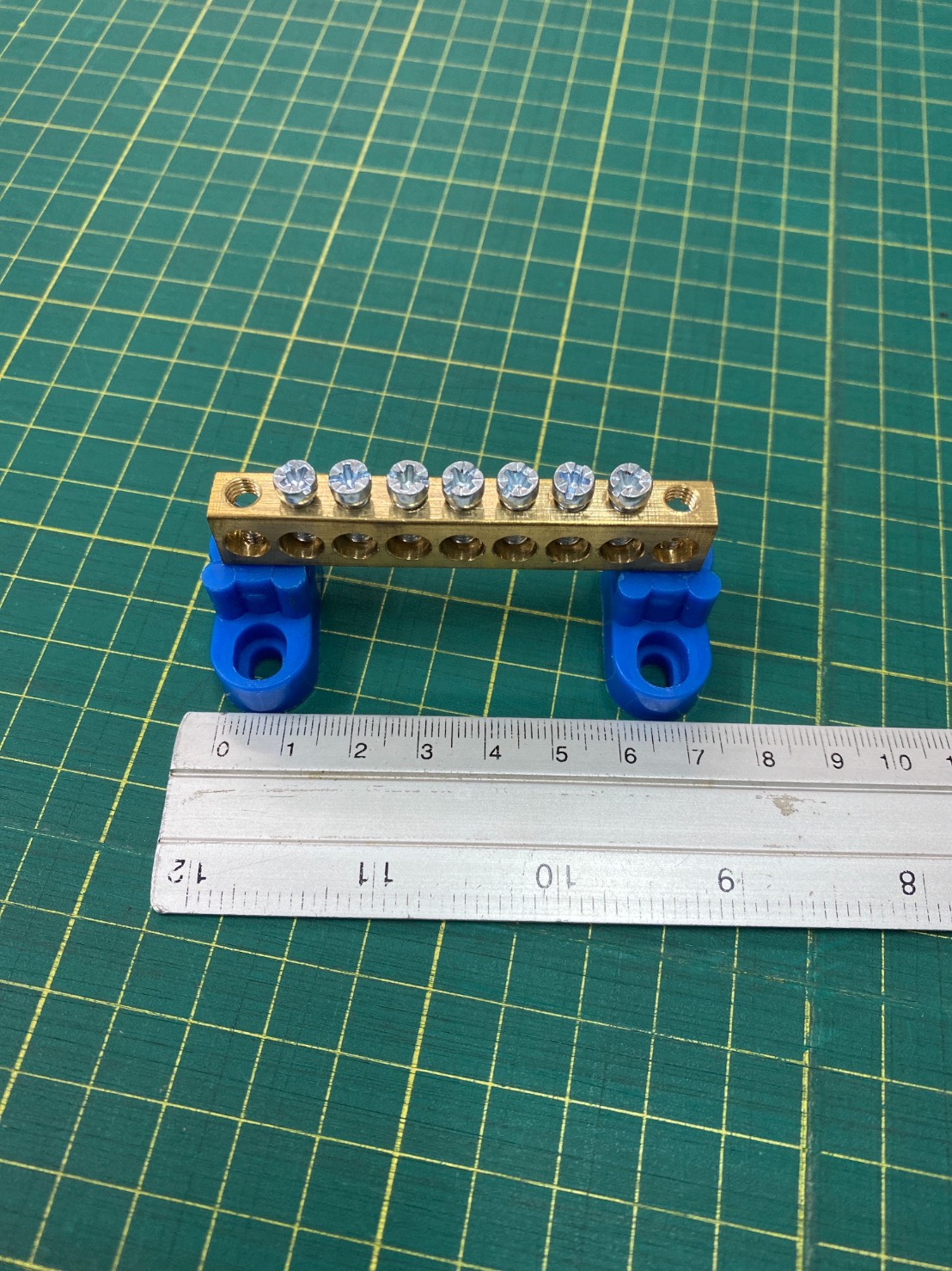 BAR กระจายไฟฟ้า 1 แถว 7 ช่อง แบบเปลือย BAR GROUND บาร์กราวด์