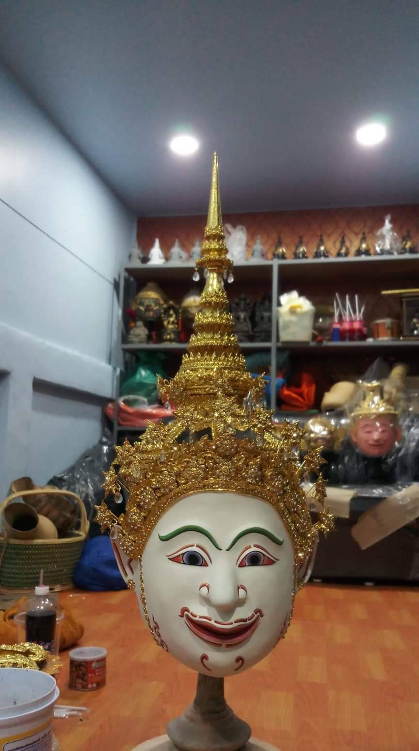 หัวโขน นางสีดา ขนาดสวมหัว ประดับเพชร