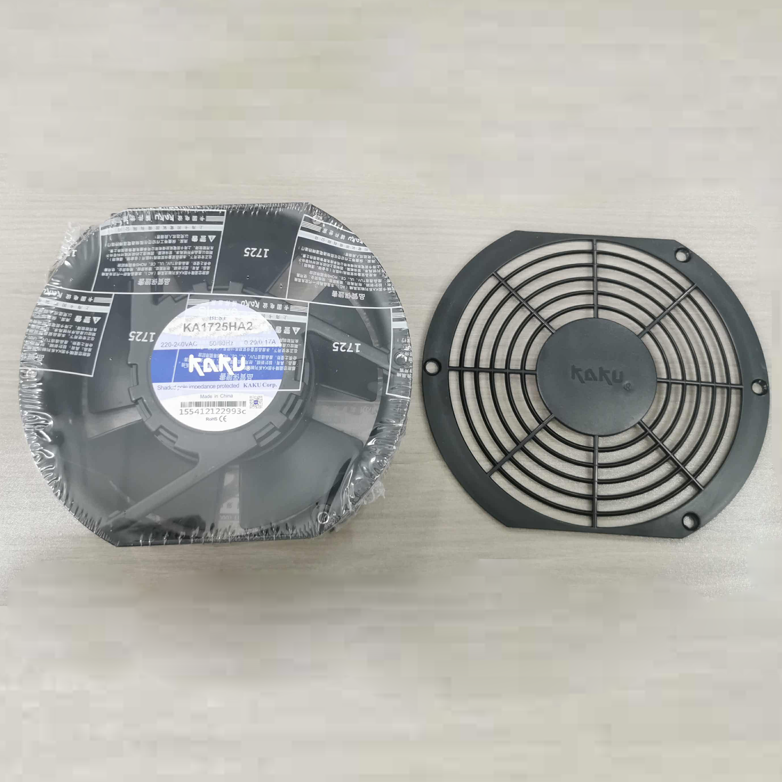 พัดลมระบายอากาศ KAKU ขนาด 6 นิ้ว 220VAC ลูกปืนแบบ Sleeve - KA1725HA2 Cable