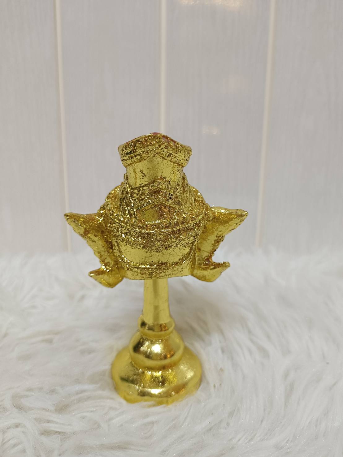 เศียรครู พ่อแก่ ฤาษีนารอท ขนาดจิ๋ว พร้อมฐานปิดทอง