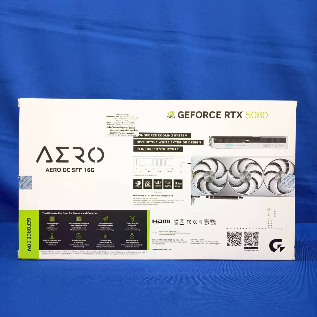 RTX 5080 Gigabyte AERO OC 16GB GDDR7 16GB 256bit นอนกล่อง 2 เดือน ประกัน Advice 27/8/2028