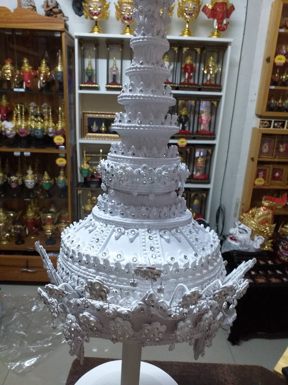 ชฎานาง ขนาดสวมหัว (งานอาร์ต) ประดับเพชร