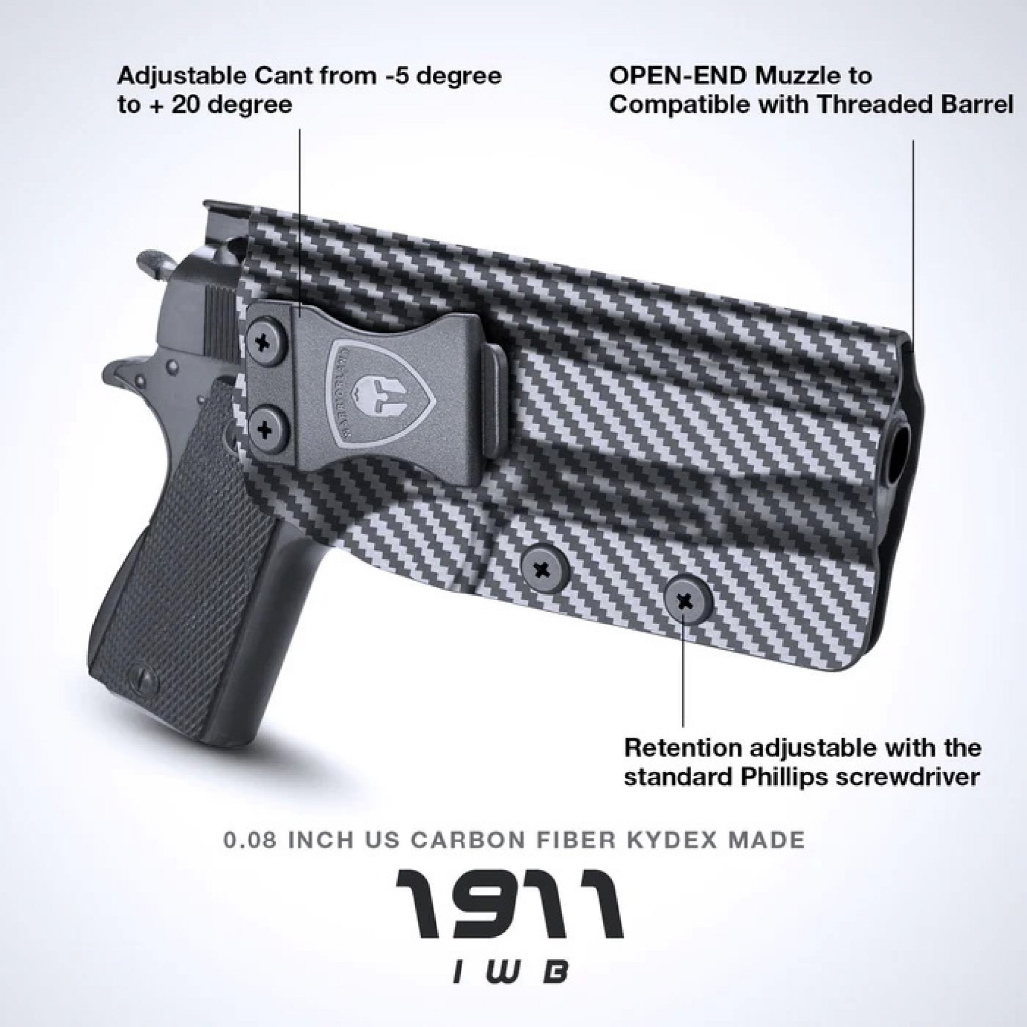 New. ซองพกใน Carbon Fiber 1911 (ไม่มีราง) Carbon Fiber Holster 1911 (ไม่มีราง) ( Warriorland ) - ผลิตจาก Carbon Fiber คุณภาพสูง - แผ่นหนา 2 mm. แข็งแรงทนทา - ออกแบบให้ซองคลุมรอบโกร่งไก ป้องกันอุบัติเหตุ - ซองไม่เก็บความชื้น ทำความสะอาดง่าย - ปรับความกระชั