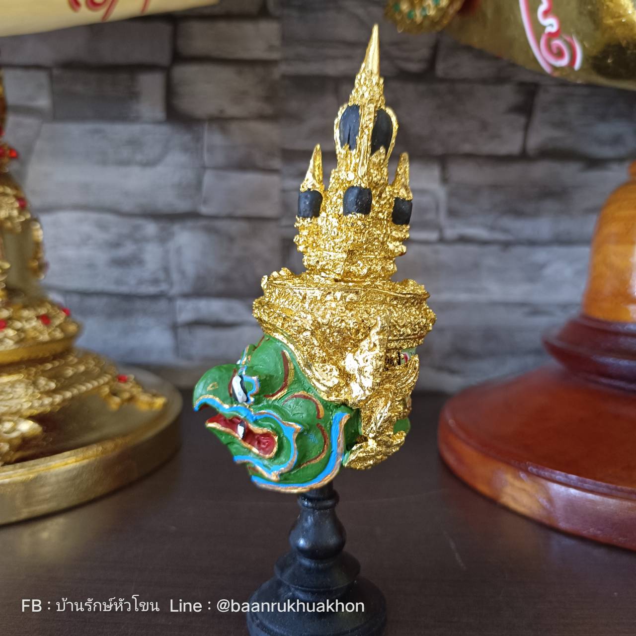 ครุฑ ขนาดจิ๋ว เรซิ่น พร้อมฐานสีดำ (ตั้งหน้ารถ)