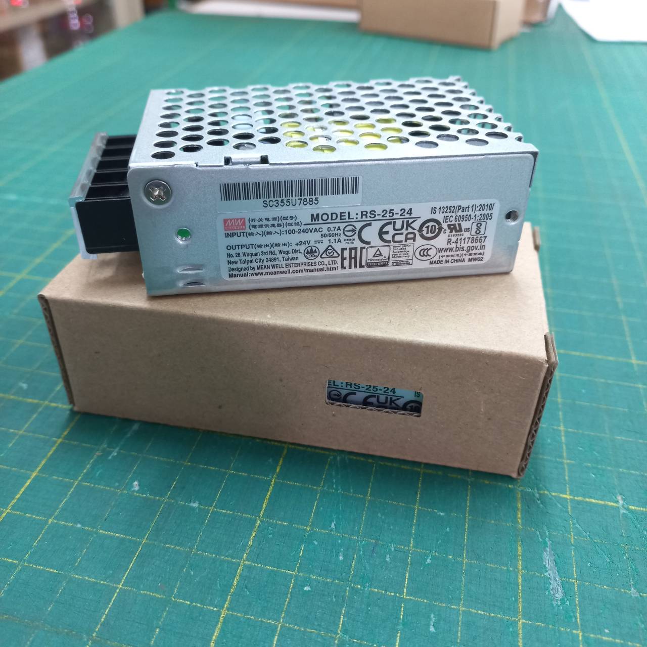 POWER SUPPLY 24VDC 26.4W MEANWELL พาวเวอร์ซัพพลาย 1.1A 24VDC