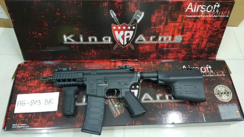 New.ปืนยาวไฟฟ้า M4 king Arms AG-203 BK ราคาพิเศษ