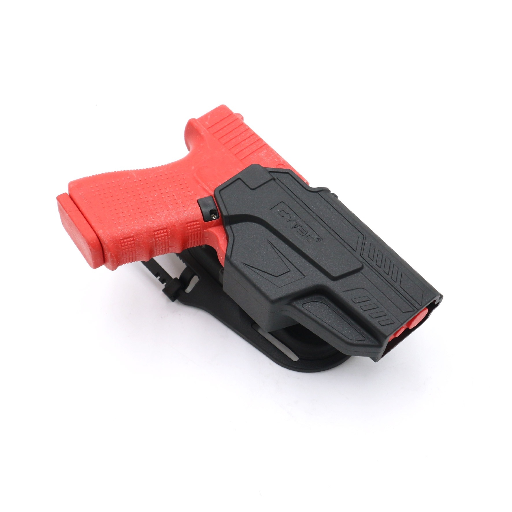 New.ซองปลดนิ้วโป้ง Glock19 + เพลทลดต่ำ Cytac ( T- ThumbSmart Series G19 Holster with Low Ride Belt Loop ) ♨️ ผลิตจากวัสดุ Polymer เกรดคุณภาพ แข็งแรงทนทาน ♨️ ตัวซองออกแบบให้ปลดล็อคนิ้วโป้ง ใช้งานง่ายเป็นธรรมชาติ และปลอดภัยยิ่งขึ้น ♨️ ต