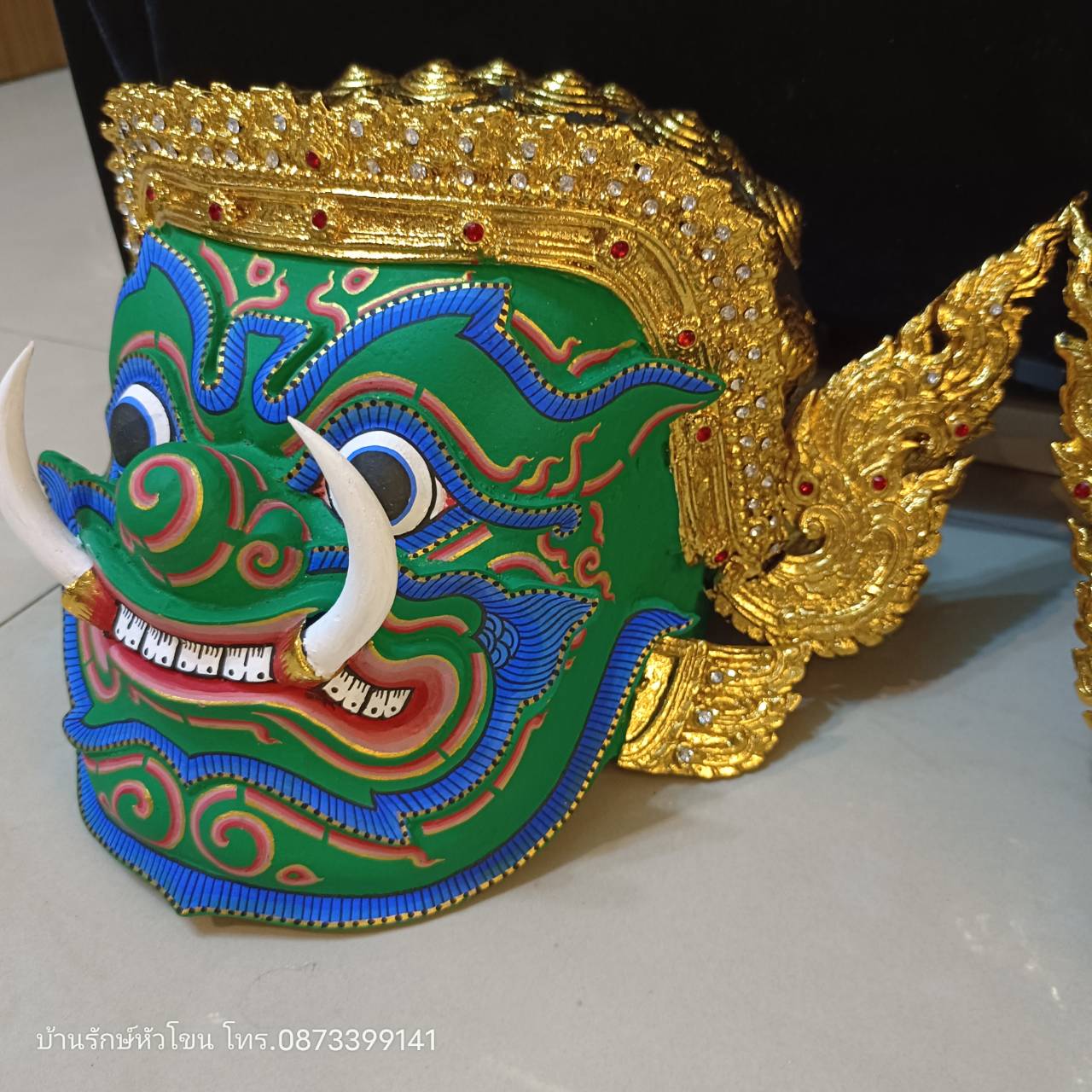 หัวโขนยักษ์ (สีเขียว) สำหรับติดผนัง