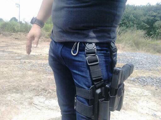 New.ชุดซองปืนรัดต้นขาครบชุด Sig P320sp Glock17 Glock19 1911 92f ราคาพิเศษ
