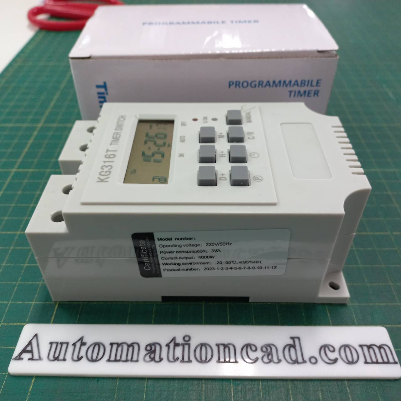 ไทม์เมอร์ KG316T 220VAC นาฬิกาตั้งเวลารายสัปดาห์ 30 โปรแกรม ไฟ 220VAC Timer Switch แบตเตอรี่ในตัว ทามเมอร์ KG316T