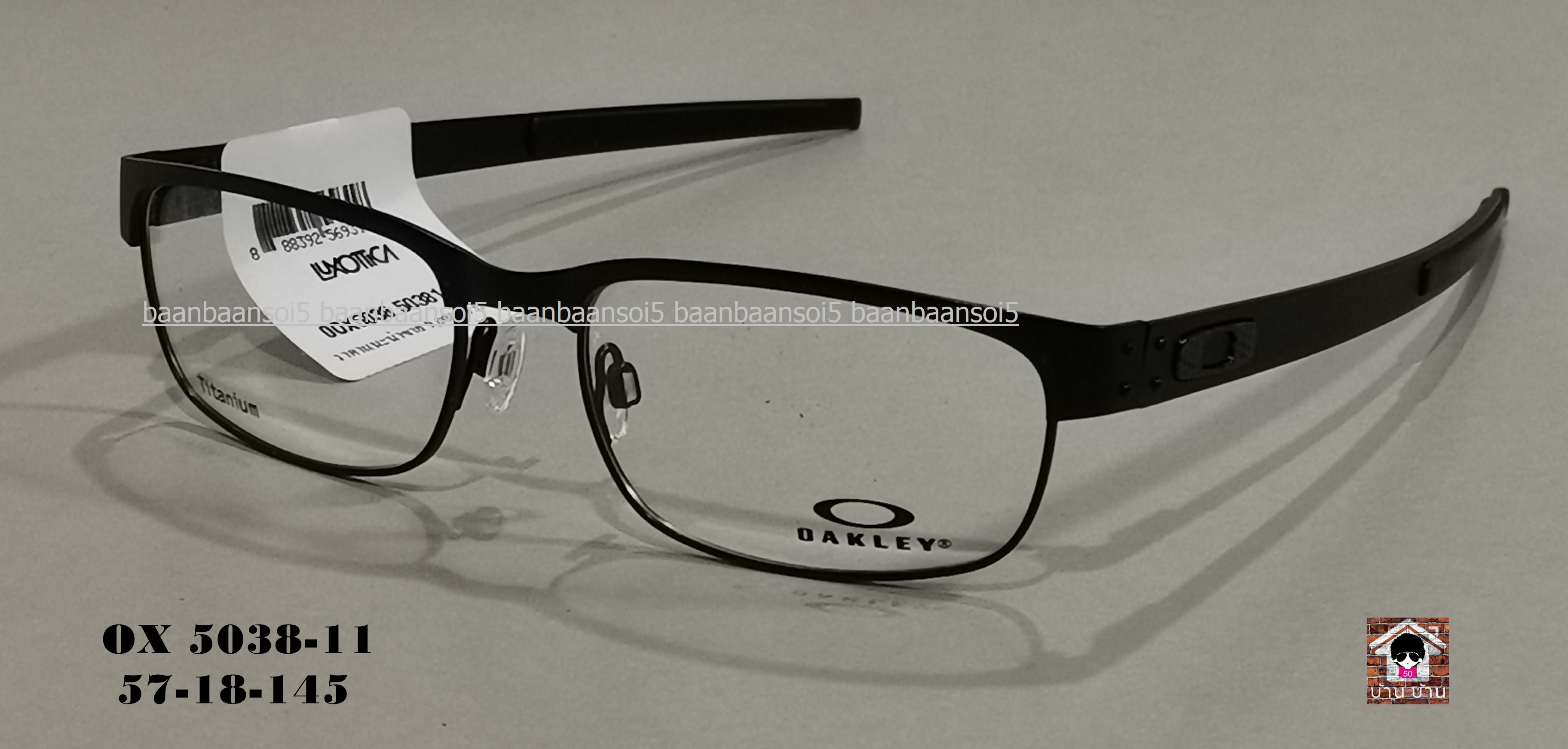 OAKLEY METAL PLATE 5038 11 TITANIUM โปรโมชั่น กรอบแว่นตาพร้อมเลนส์ HOYA ราคา 6,700 บาท