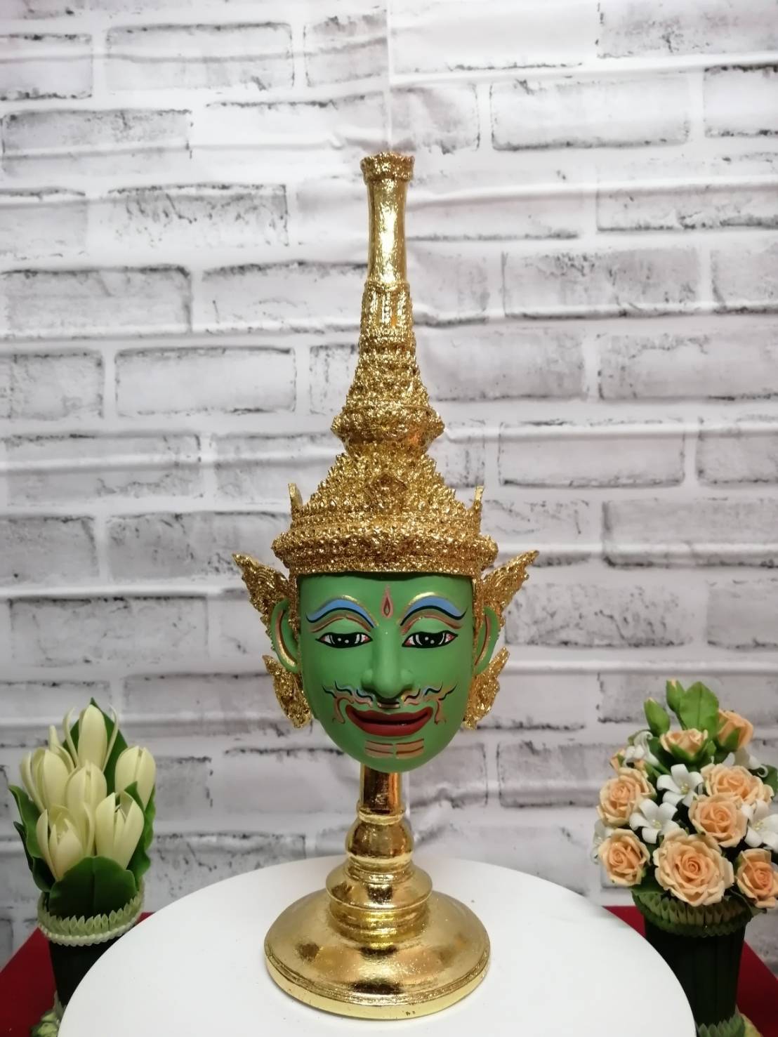 เศียรครู พระปรโคนธรรพ ขนาด 5 นิ้ว พร้อมฐานปิดทอง