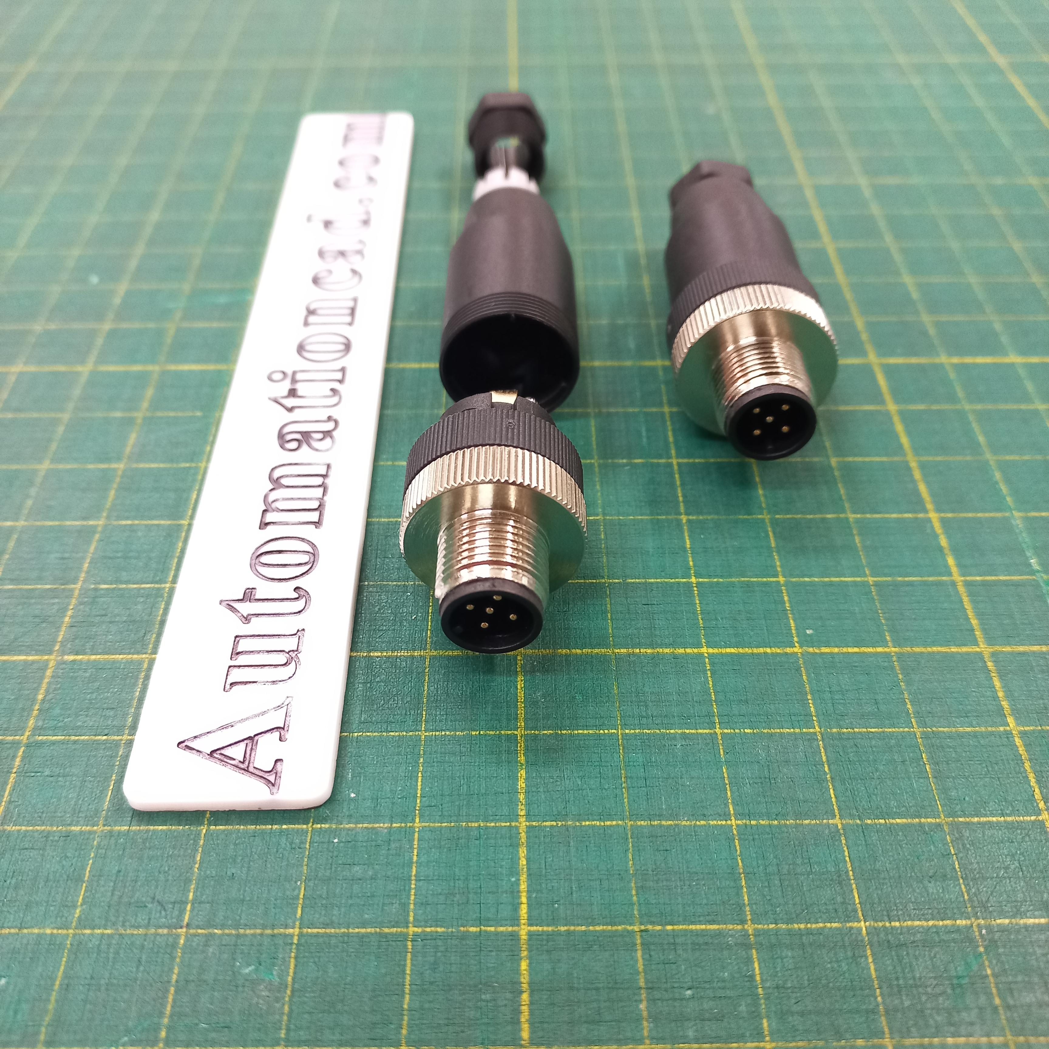 หัวคอนเนคเตอร์ M12 5Pins แบบตรง ตัวผู้ Connector