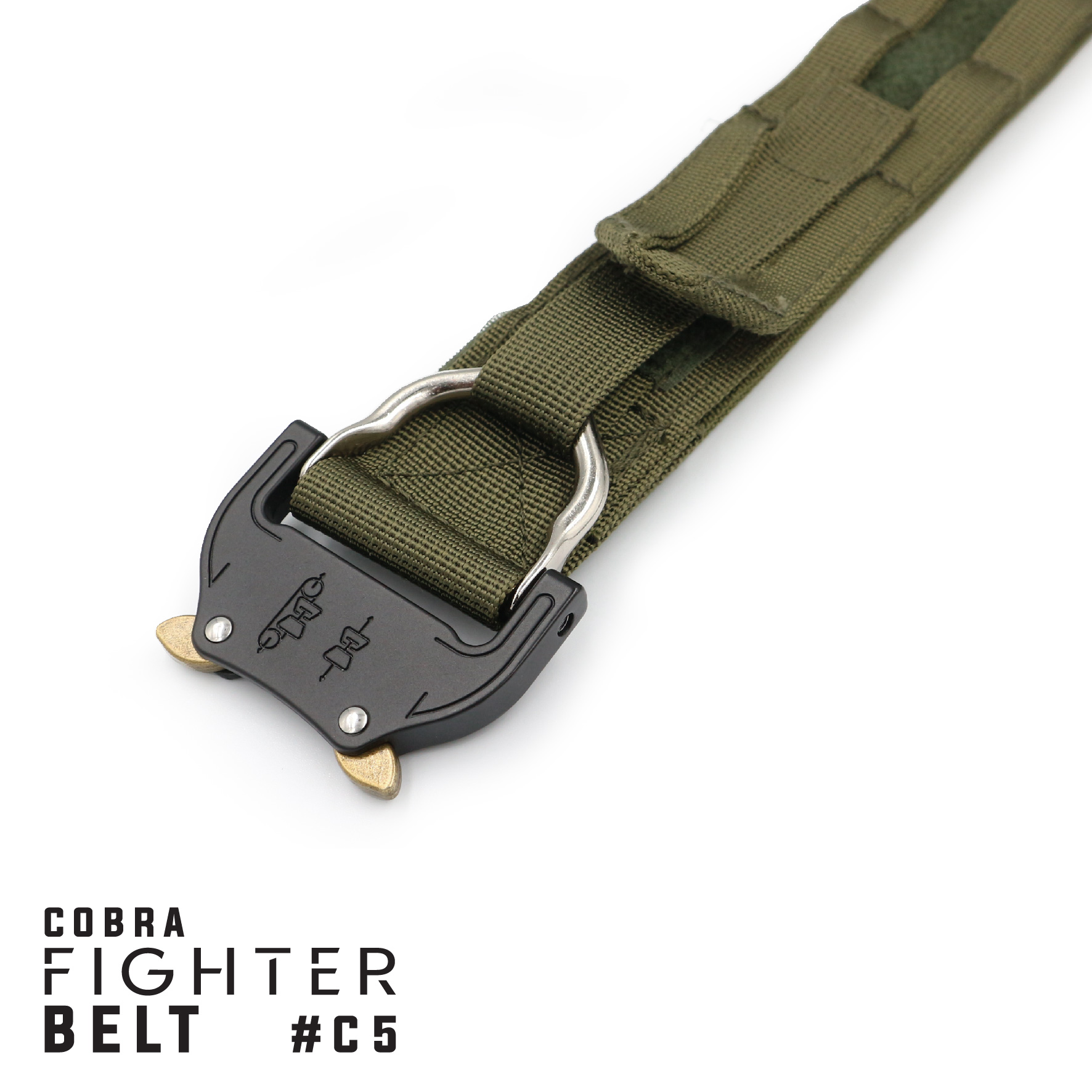 เข็มขัด COBRA fighter belt ( #C5 ) 💥เข็มขัดหัว Cobra ปลดไว มีห่วง D-Ring สำหรับเกี่ยวสายกันตก 💥เข็มขัดแบบ 2 ชั้น ( Double Layers Belt) 💥สายด้านใน สามารถสอดเข้ากับหูกางเกงได้ ใช้ประกบกับสายเส้นนอก 💥สายด้านนอกกว้าง 1.5"