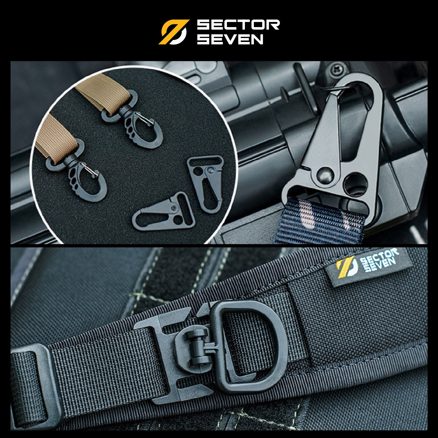 สายสะพาย 2 จุด Sector Seven ( Sector Seven Two Point Sling ) 📌ผลิตจากผ้า Cordura 1000D 📌สาย 2 จุดแบบเอนกประสงค์ปรับใช้งานกับ M16, M4, ลูกกรด, ลูกซอง และอื่นๆ ได้ 📌มี Quick Pull Adjust buckle ปรับระยะและตำแหน่งการใช้งานได้สะดวก และร