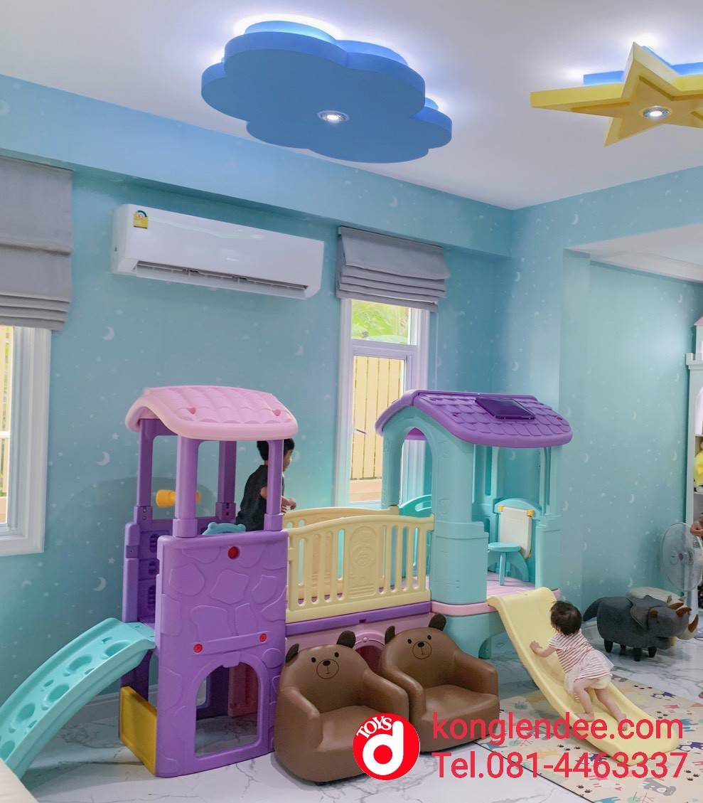 บ้านน้อย 2 ชั้นสีพลาเทล