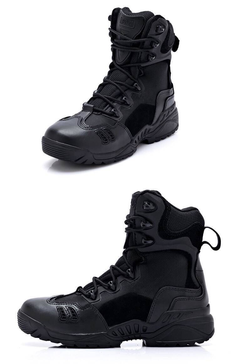 New.รองเท้า Magnum TACTICAL BOOT ข้อสั้น / ข้อยาวหนังแท้ และผ้าคอดูร่า (CORDURA) ใส่สบาย ซิปข้าง ระบายอากาศดี ไม่อับ สีดำ / สีทราย ราคาพิเศษ