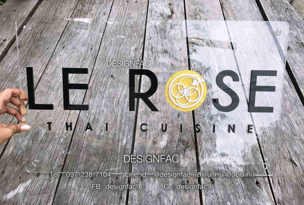 ป้ายบริษัท ป้ายร้านสวยๆ ป้ายอะคริลิคใส ร้านทำป้ายสไตล์มินิมอล โมเดิร์น ลอฟท์