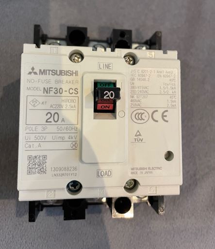 เบรกเกอร์ NF30-CS 3P 20A มิตซูบิชิ MITSUBISHI 20A 3POLE NF30 CS NF30CS
