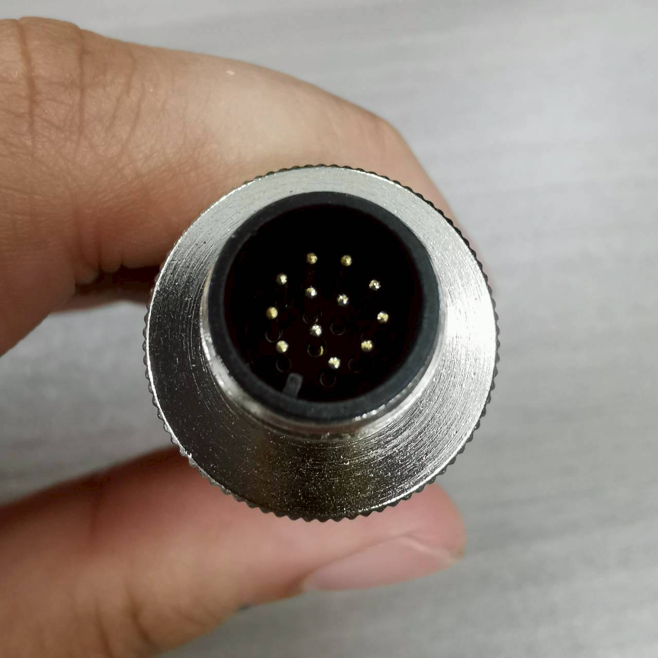 หัวคอนเนคเตอร์ M12 12Pins แบบตรง ตัวผู้ Connector