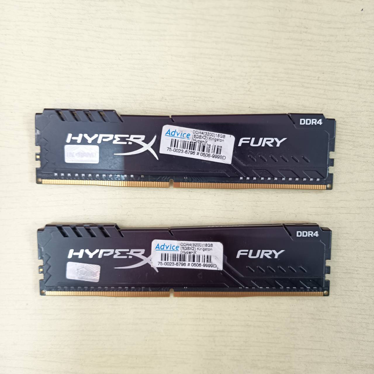 RAM PC DDR4 (3200) 16GB 8GBX2 KINGSTON HYPER X FURY ประกัน Advice LT.