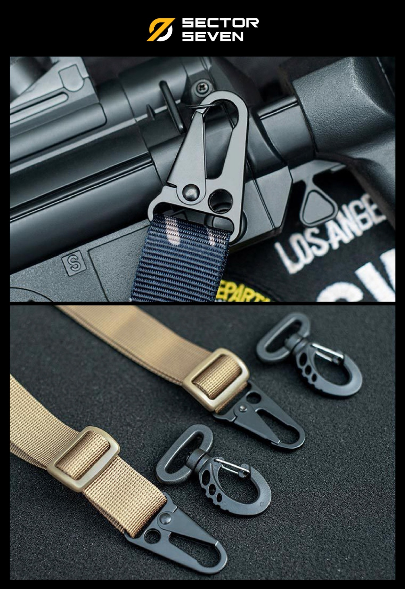 สายสะพาย 2 จุด Sector Seven ( Sector Seven Two Point Sling ) 📌ผลิตจากผ้า Cordura 1000D 📌สาย 2 จุดแบบเอนกประสงค์ปรับใช้งานกับ M16, M4, ลูกกรด, ลูกซอง และอื่นๆ ได้ 📌มี Quick Pull Adjust buckle ปรับระยะและตำแหน่งการใช้งานได้สะดวก และร