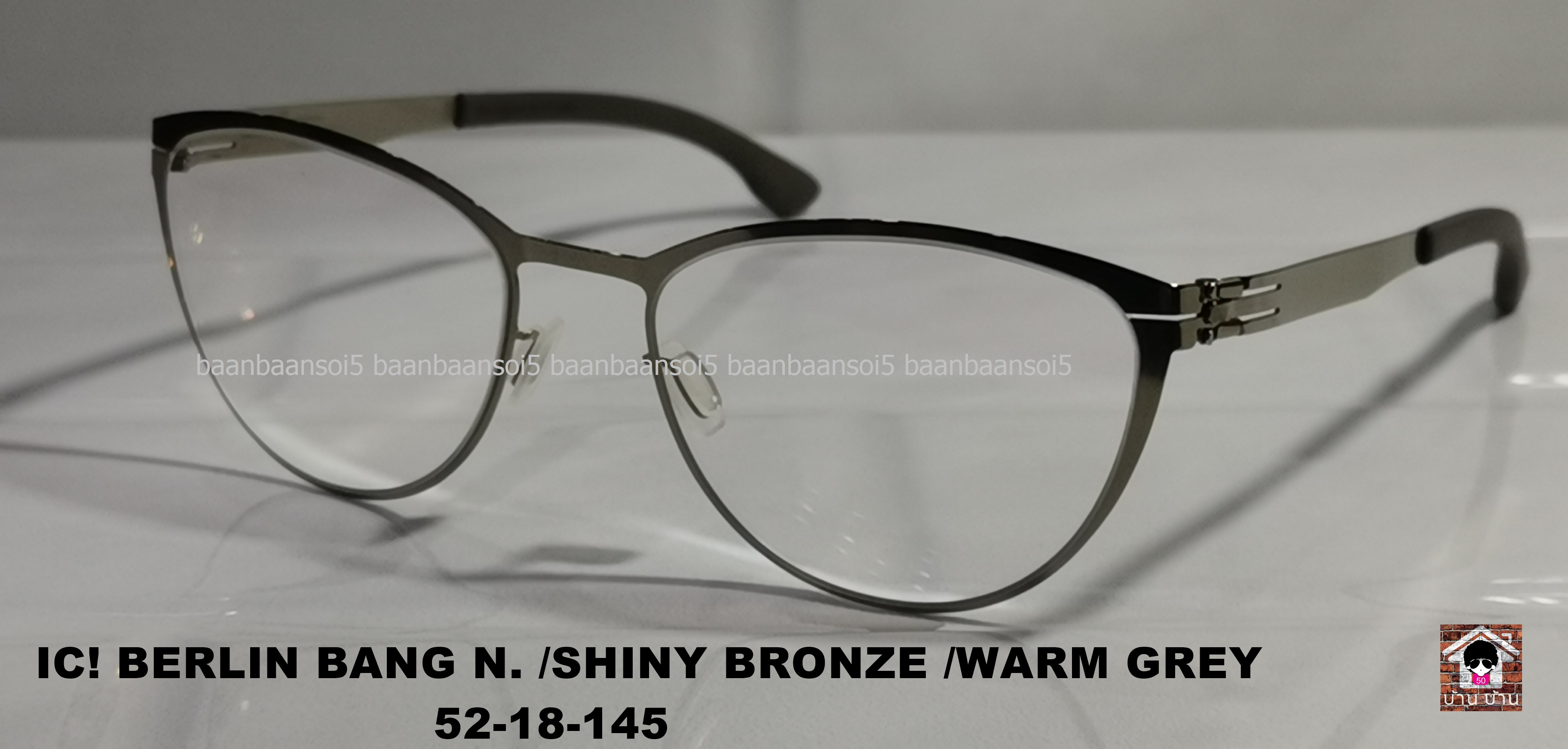 IC! BERLIN BANG N. / SHINY BRONZE / WARM GREY โปรโมชั่น พร้อมเลนส์เปลี่ยนสี Hoya Sensity ราคา 17,900 บาท