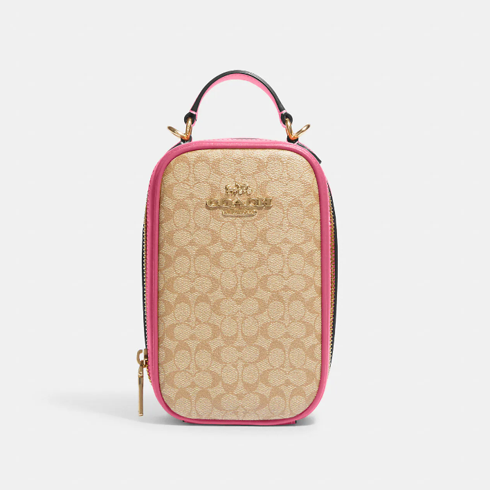 กระเป๋า Coach แท้ รุ่น CF368 Eva Phone Crossbody In Colorblock Signature Canvas