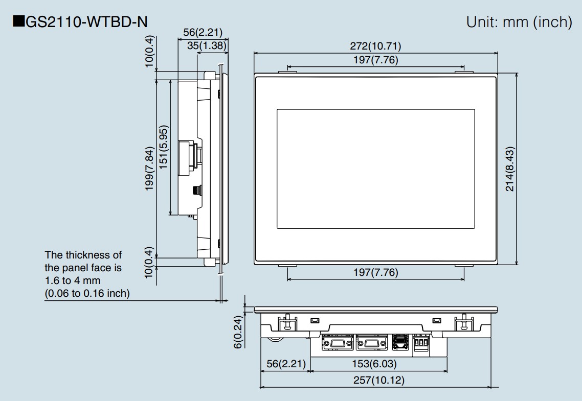 จอ TOUCH SCREEN MITSUBISHI รุ่น GS2110-WTBD-N ขนาด 10 นิ้ว เชื่อมต่อ PLC รุ่นต่างq
