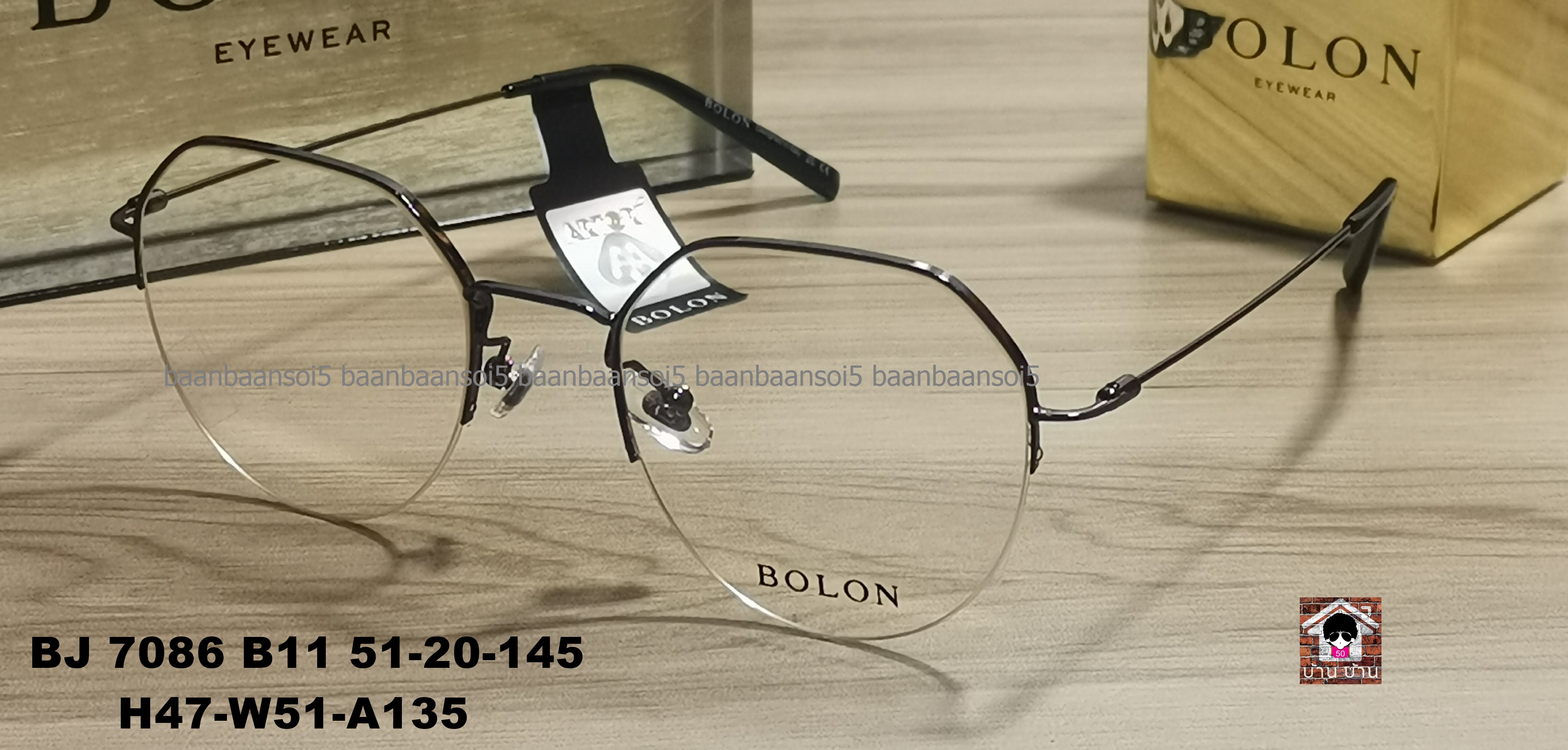 Bolon BJ 7086 B11 โปรโมชั่น กรอบแว่นตาพร้อมเลนส์ HOYA ราคา 3,490 บาท