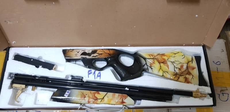อัดลมปั๊มอินโดหม้อโตSharp River Side Pump Air Rifle เบอร์2 ✔Made in Indo ✔Weight 2.20kg ✔ไกปืนทองเหลือง ✔Barrel ลำ 12 เกลียว ✔ความแรงลูก 600+Fps. ✔ระบบอัดลมโยกปั๊ม 3-9 ครั้ง ✔ระยะหวังผล 25-35m.ไกล 50m. ความ