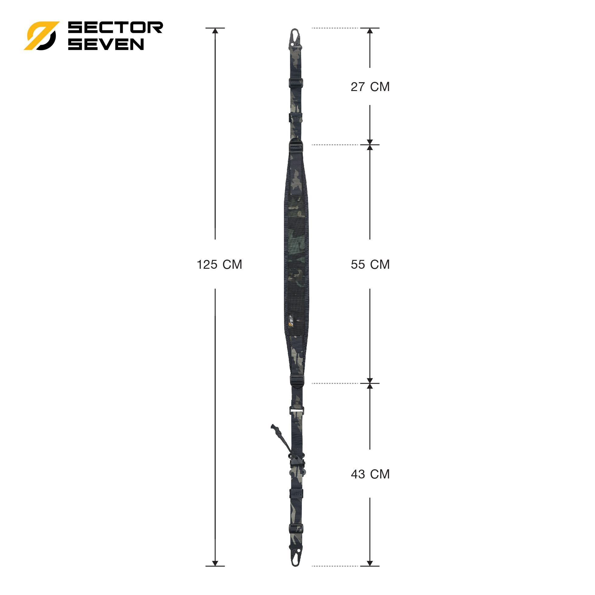 สายสะพาย 2 จุด Sector Seven ( Sector Seven Two Point Sling ) 📌ผลิตจากผ้า Cordura 1000D 📌สาย 2 จุดแบบเอนกประสงค์ปรับใช้งานกับ M16, M4, ลูกกรด, ลูกซอง และอื่นๆ ได้ 📌มี Quick Pull Adjust buckle ปรับระยะและตำแหน่งการใช้งานได้สะดวก และร