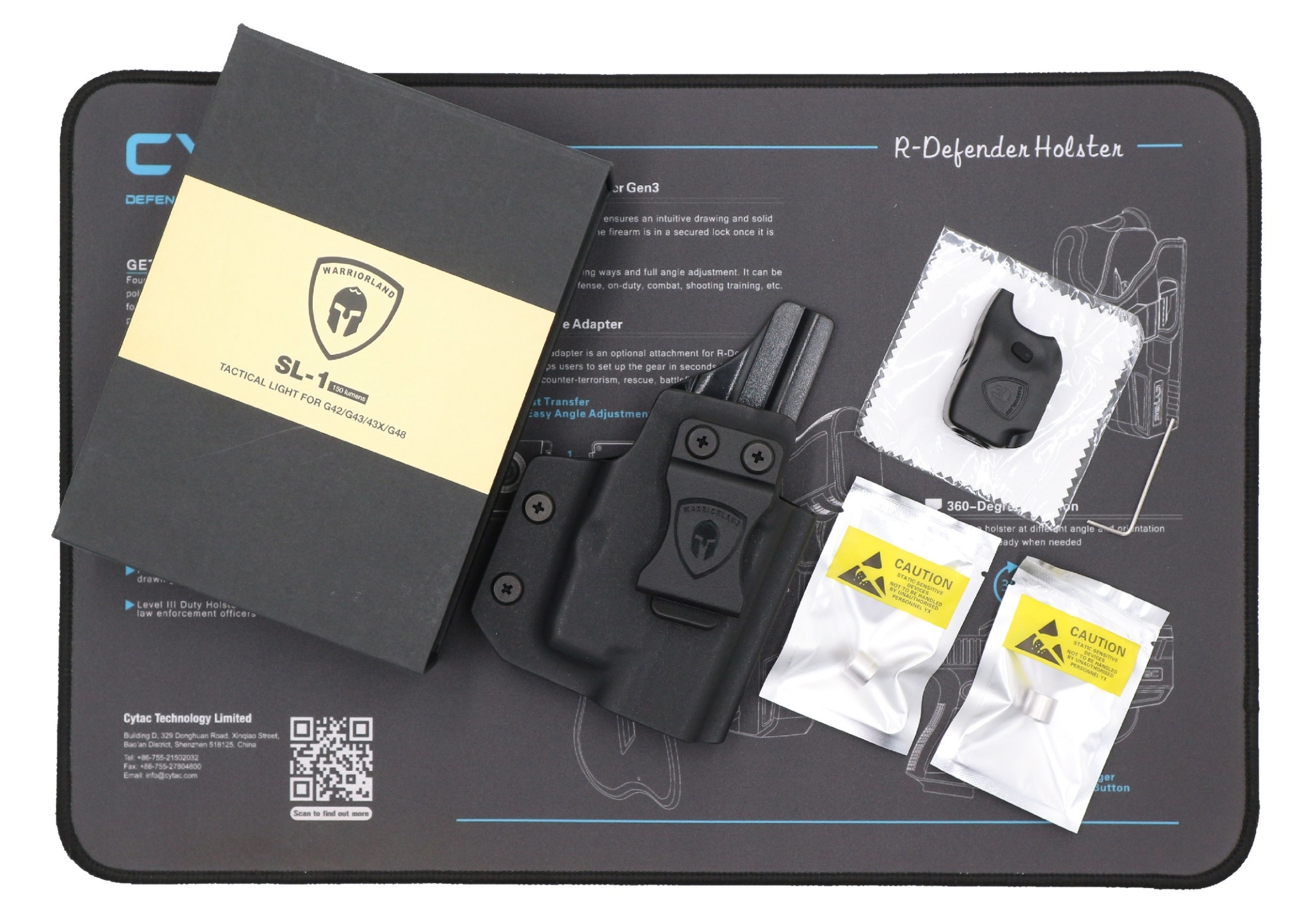 ไฟฉาย Warriorland SL-1 + ซองพกใน Kydex G43/G43X ( เฉพาะรุ่นที่ไม่มีราง ) ไฟฉาย Warriorland SL-1 + ซองพกใน Kydex 🔺ไฟฉาย ผลิตจาก Polymer เกรดคุณภาพ 🔺ออกแบบให้ทนทานต่อแรงรีคอยด์ได้ 🔺ความสว่าง 150 Lumens 🔺ระยะส่องสว่าง 100 m. &