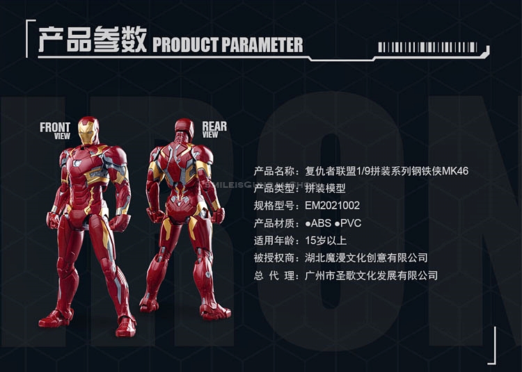[PO]1/9 Ironman MK46[E-MODEL]โมเดลประกอบ