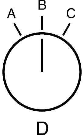 ซีเล็คเตอร์สวิตช์ ABB 3จังหวะ บิดค้าง 1NO+1NC Selector switches รู 22 mm