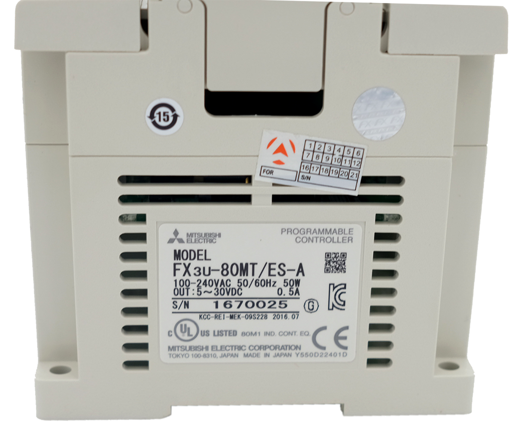 FX3U-80MT/ES-A MITSUBISHI PLC, 220VAC*Input Sink/Source*Output Transistor /40in 40out