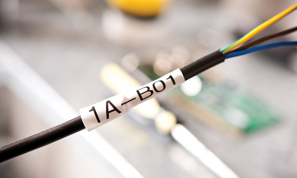 ท่อหดพิมพ์อักษร BROTHER อักษรดำพื้นขาว 17.7 mm for Brother Printer - สำหรับสาย Φ5.4-10.6 mm