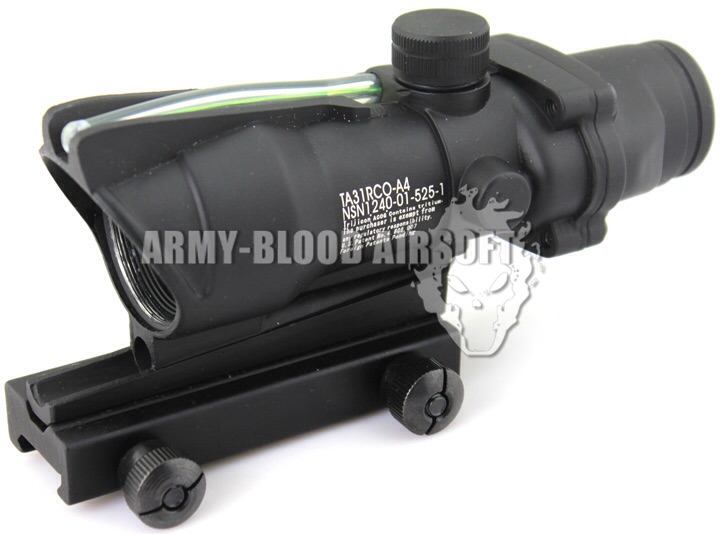 Trijicon ACOG TA31 Style Green Dot Reflex Sight Scope Auto Brightness (BK)