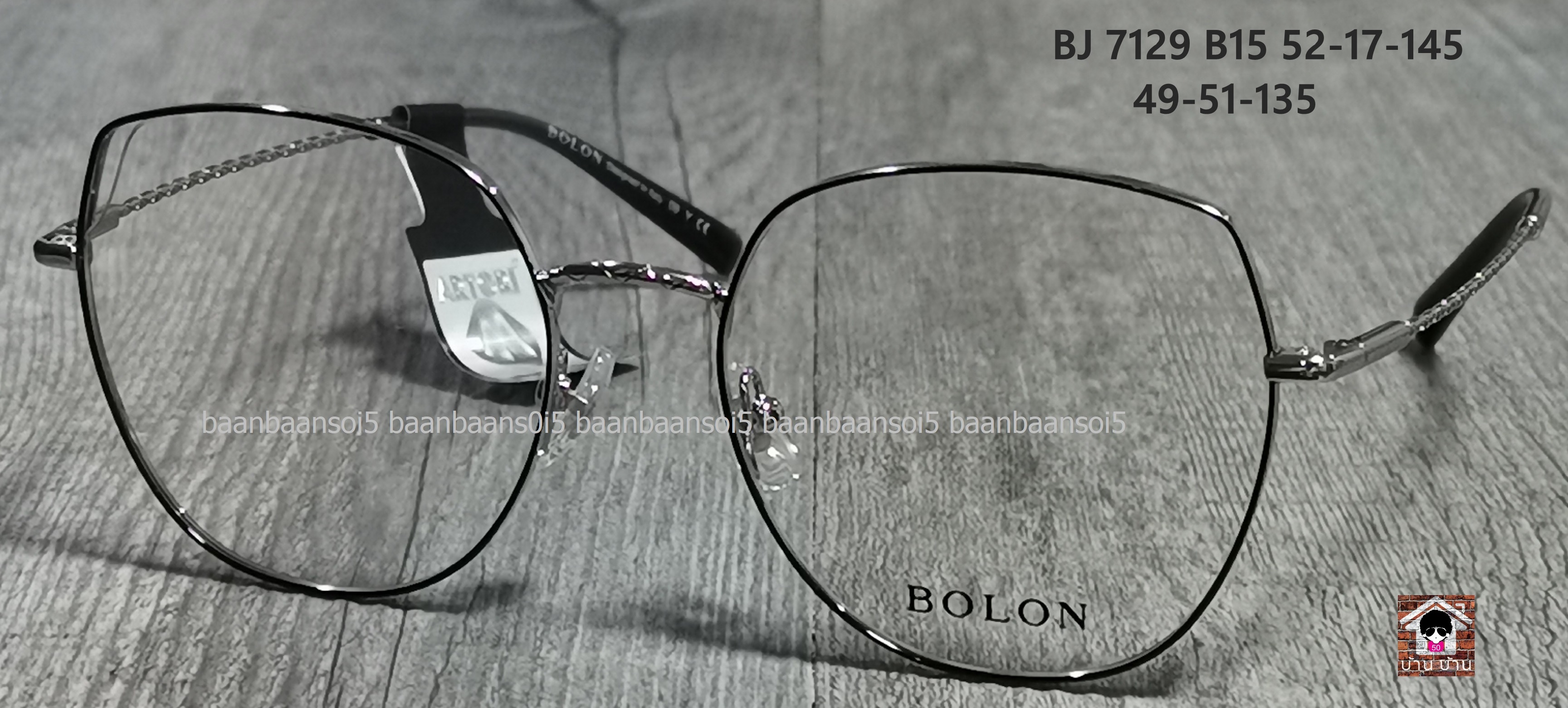 BOLON BJ7129 B15 สี ดำเงิน Leona กรอบแว่นตาพร้อมเลนส์ HOYA ราคา 3,690 บาท