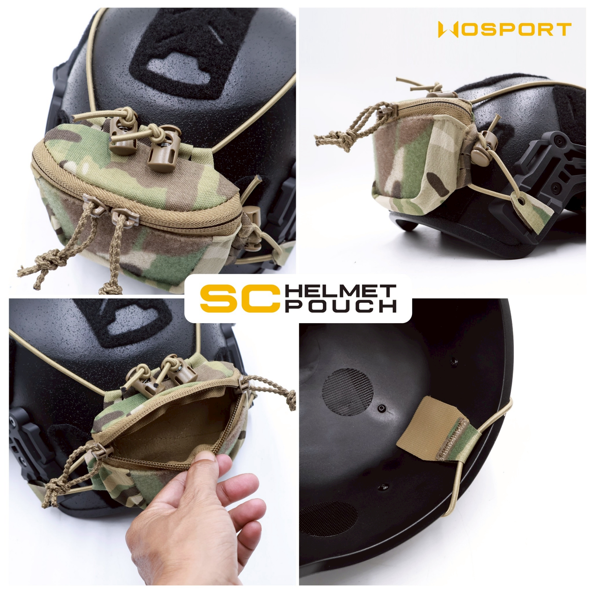 New. กระเป๋าติดหมวก WoSport SC HELMET POUCH ( HL- ACC -72 ) - ผลิตจากผ้า Cordura ขนาด 12 × 8.5 × 4.5 cm - กระเป๋าเป็นแบบ ซิปคู่ ( Double Zipper ) สะดวก ในการ เปิด-ปิด - สามารถใส่ กล่องแบตเตอรี่ของกล้อง Night Vision , กล้องติดหมวก หรือ อุปกรณ์ต่างๆที่มีขนา