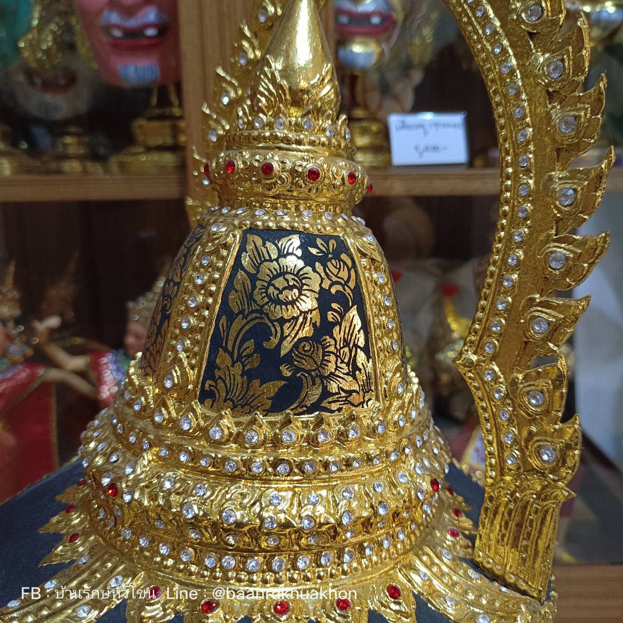 เศียรครู พระพิฆเนศ (หน้าสีเนื้อ) ขนาดครอบ เกรดพรีเมี่ยม