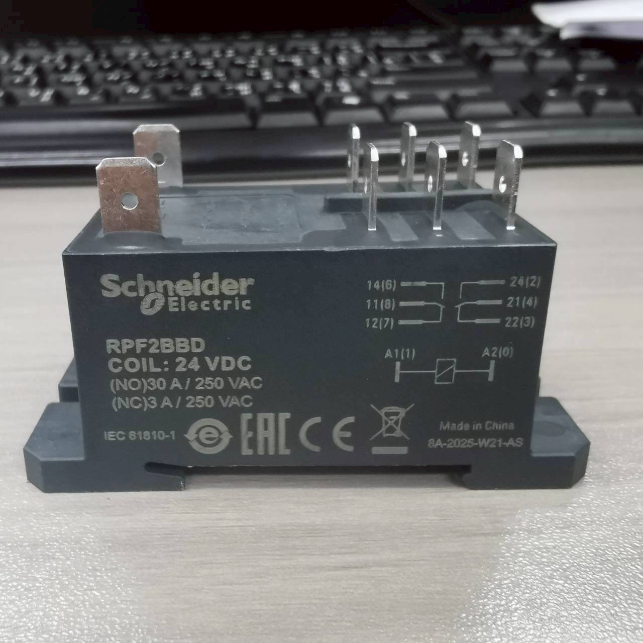 พาวเวอร์รีเลย์ RPF2BBD SCHNEIDER Power Relay Coil24Vdc 2CO 30A รีเลย์ควบคุมปั๊ม ควบคุมอุปกรณ์