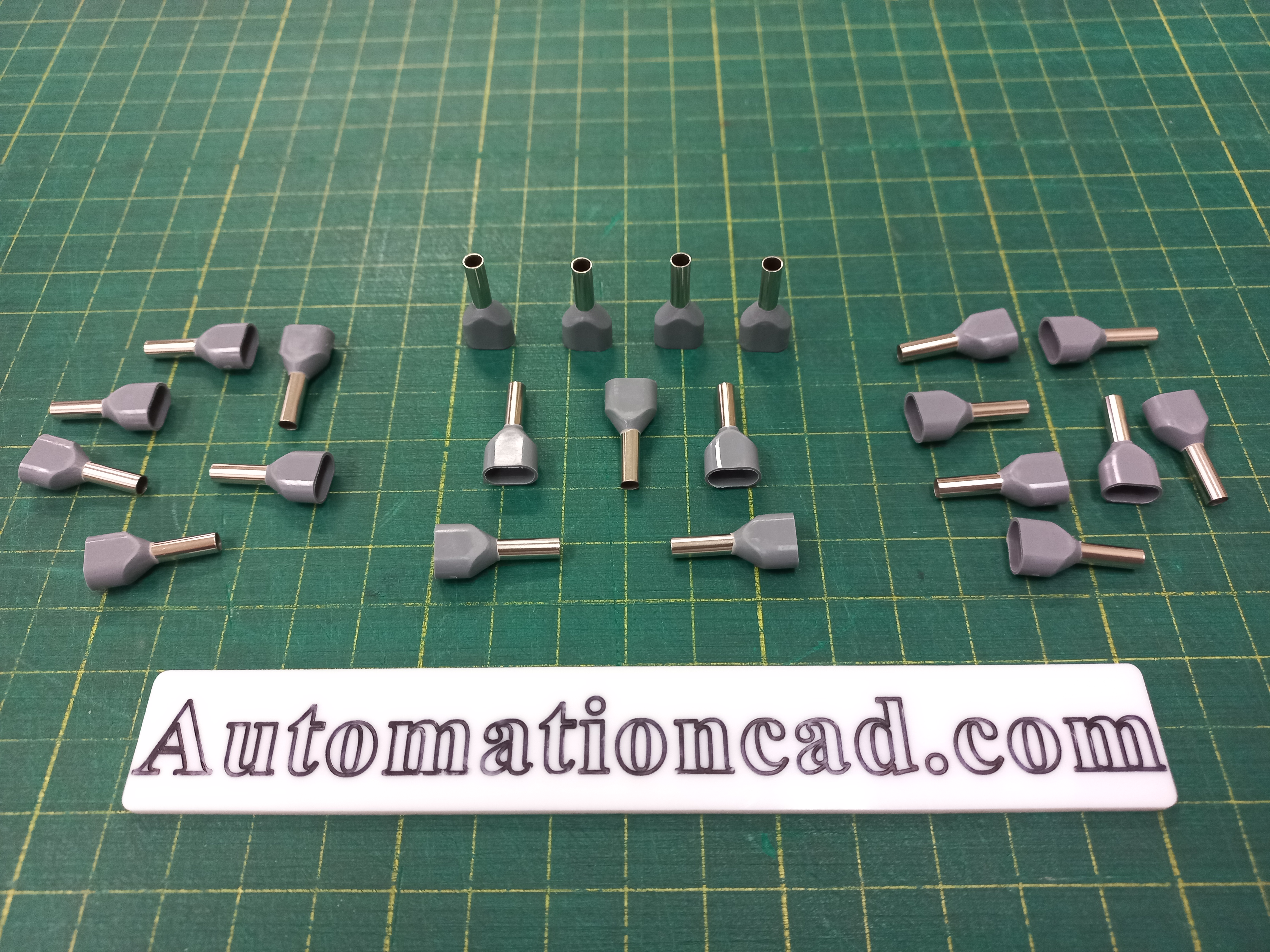 หางปลาคอร์เอ็น Twin สีเทา ONKA-8168 ใช้กับสาย 2.5 sq.mm ข้อต่อย้ำปลายสาย คอร์ดเอ็นแบบคู่