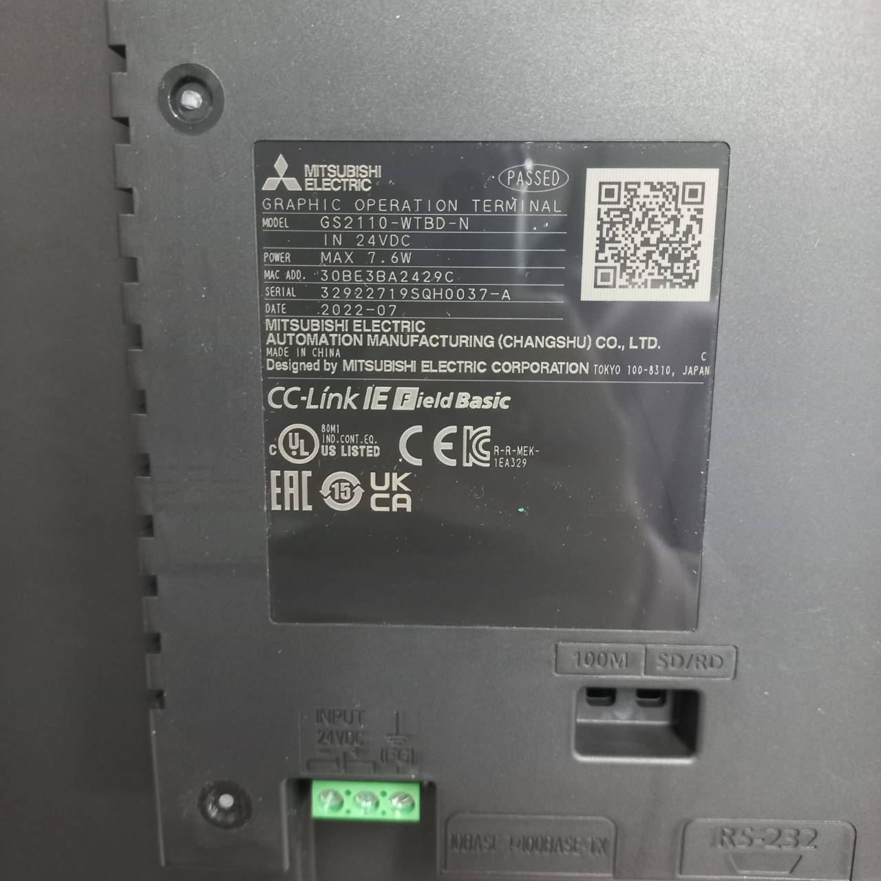 จอ TOUCH SCREEN MITSUBISHI รุ่น GS2110-WTBD-N ขนาด 10 นิ้ว เชื่อมต่อ PLC รุ่นต่างq