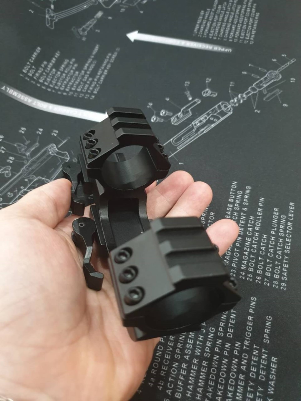 ขาจับ Scope ปลดไว ผลิตจากโลหะอัลลอยด์ ใช้ยืดจับกล้อง Scope ขาปลดไว QD ใช้งานง่าย ยืดราง 20 มม. picatinny ทั่วไป ขนาด ท่อรัดขนาด 30 มม. สามารถแปลงเป็น 25 มม. เมื่อใส่ Adapter ขนาดความยาวขาจับ 13.5 ซม. แถมฟรีประแจหกเหลี่ยม ราคาส่ง